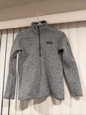 Patagonia Heather Gray Half-Zip Fleece Pullover